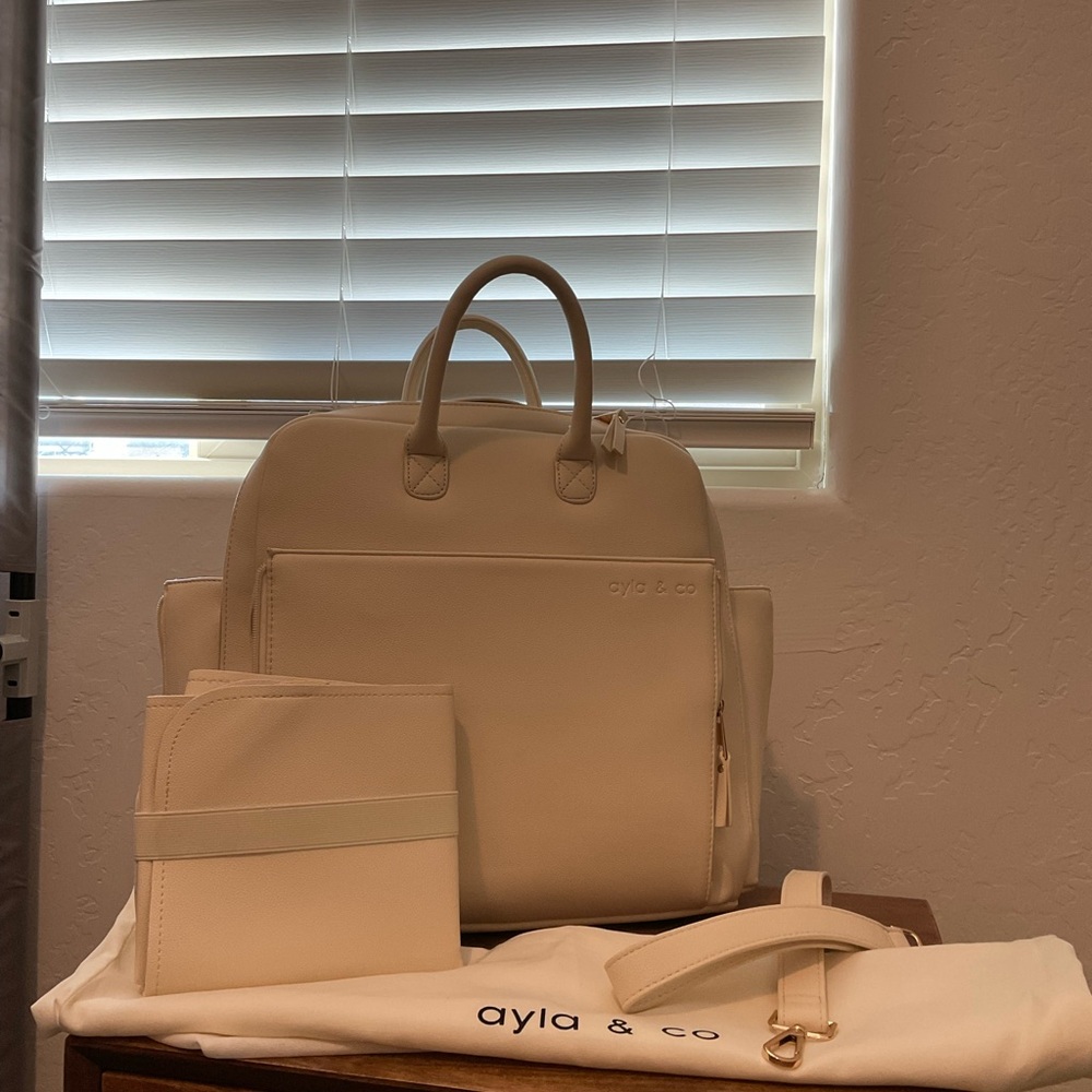 Cream Ayla & CO Diaper Bag